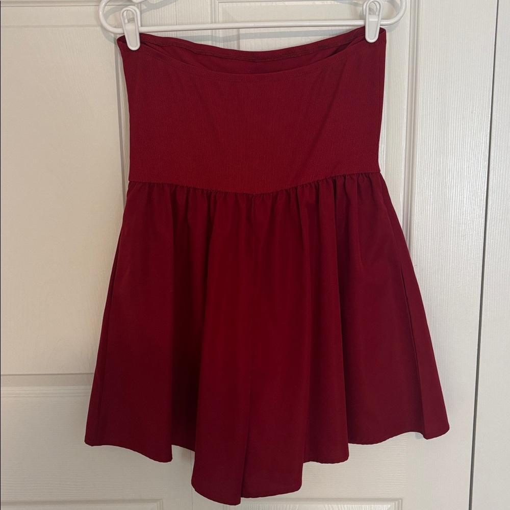 SHEIN Red Strapless Romper - Picture 2 of 5